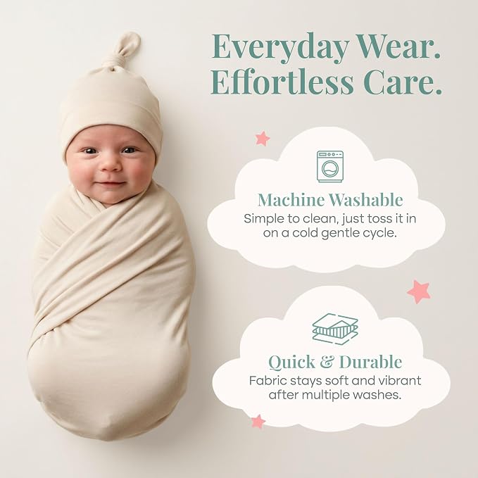 Caden Lane Baby Swaddle & Receiving Blanket, Soft, Breathable & Temperature-Regulating Bamboo Viscose Fabric for Swaddling Newborns, Gender Neutral Infant Blanket for Boys & Girls, Oat Beige