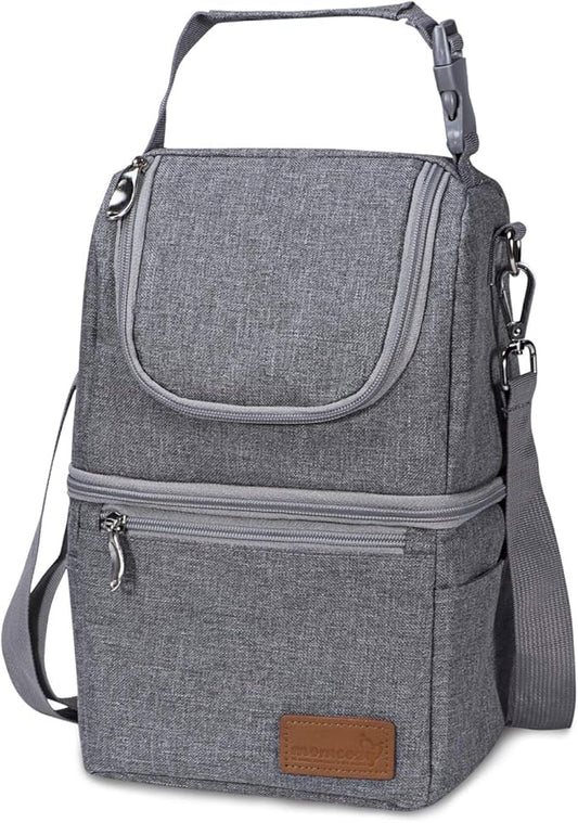 Momcozy Insulated Baby Bottle Bag, Multi-Function Breastmilk Cooler Bag, Fit as Wine Carrier or for Milk Bottles Like Dr. Brown, Comotomo, Philips, Nuk, Lansinoh, etc.