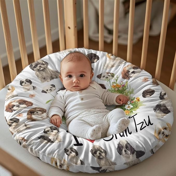 Puppy Nursing Pillow Cover Case Plush Breathable Breastfeeding Pillow Slipcover Fits Nursing Pillow Super Soft Snug Positioners for Baby Boy Baby Girl Feeding Cushion Cover