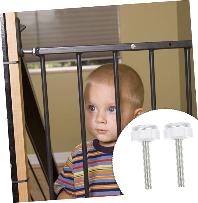 4pcs Baby Gate Threaded Spindle Rods Adjustable Baby Gate Adapter for Stairs Screw Mounted Bolts Compatible