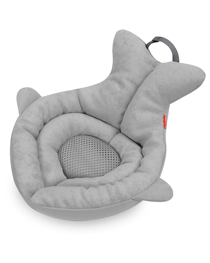 Skip Hop Soft Sink Baby Bath Tub and Rinse Cup, Moby Grey, 0-6 Months