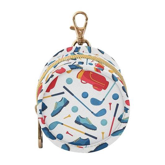 Golf Balls White Print Pacifier Holder Case for Diaper Bag Portable Travel Pacifier Storage Case with Clip Newborn Baby Pouch for Outdoor Purse Baby Boys Girls