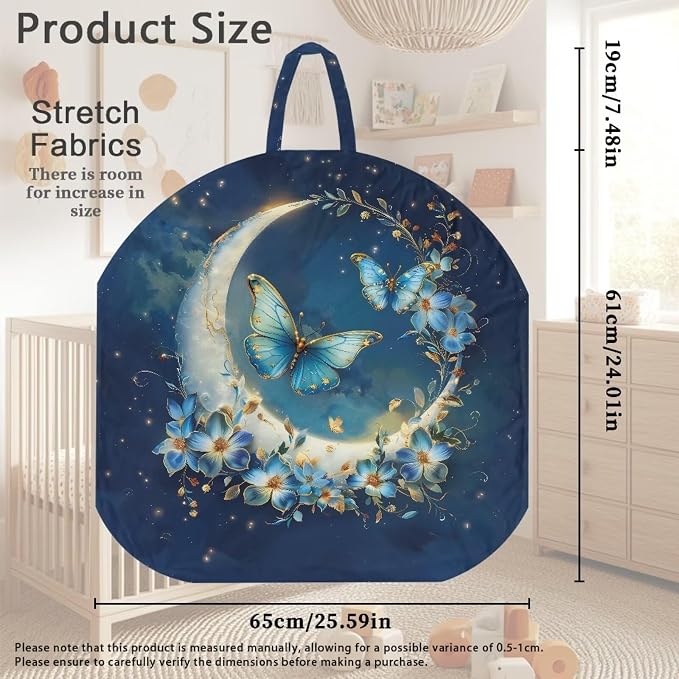 Butterfly Moon Boy Girl Gender Neutral Nursing Pillow Cover Baby Breastfeeding Slipcover Infant Newborn Nursery Bottle Pillowcase Feeding Cushion Cover (Pillow NOT Included)
