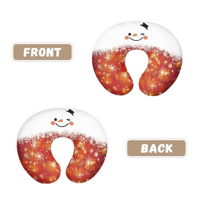 Christmas Snowman Face Red Newborn Nursing Pillow Case Stain Resistant Washable Breast Feeding Pillow Covers Removable Nursing Pillow Slipcover for Home Sofa Car Christmas Decor