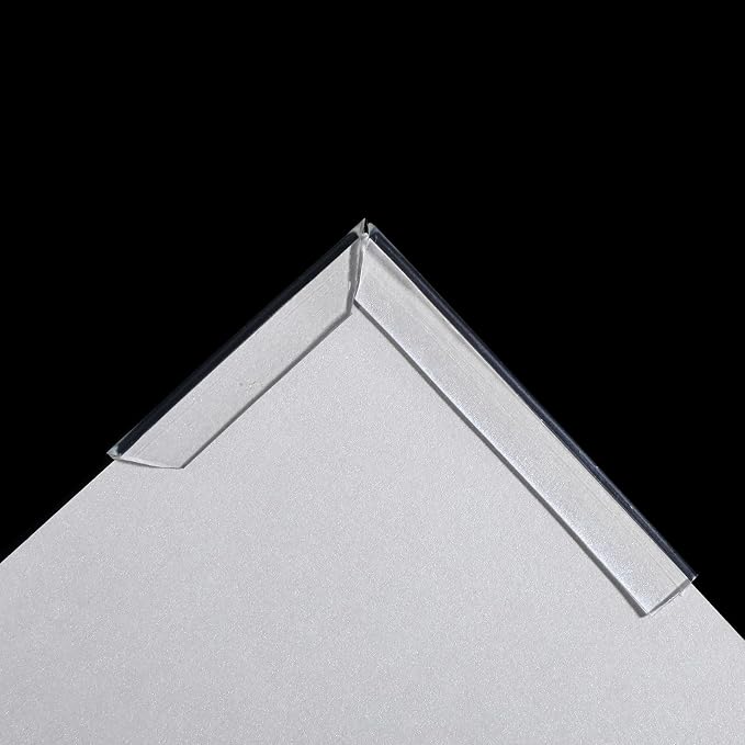 Rubber Edge Trim, U Channel Edge Protector Flexible Proof Edges Trims for Sharp Edges Clear 1/16" Slot, Fit for 0-3/32" Guard Protectors for Sheet Metal, Car Doors, Hatches, Table Corners 13Ft