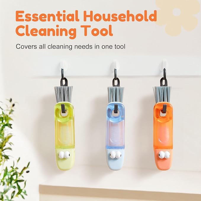 Upgraded 3 in 1 Cup Lid Cleaning Brush, 2026 New Multifunctional Lid Cleaner Brush, Portable Crevice Cleaning Brush Set for Baby Bottle Gap Tight Spaces