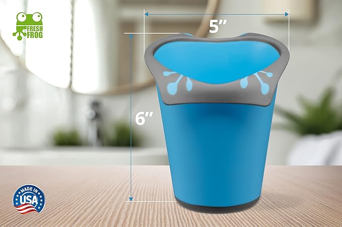 Plastic Bath Cup (800ml, 27 fl Ounce) Waterfall Rinser, Made in USA (Blue)