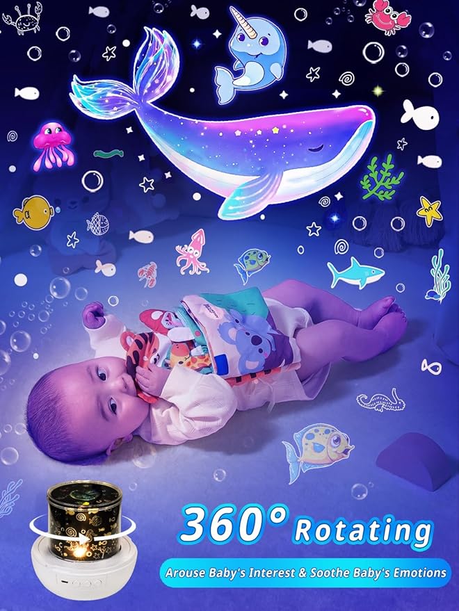 21 Sets of Films + Projector Night Light for Kids, Baby Night Lights for Bedroom, Ceiling, Kids Star Projector with 360° Rotation Dimmable for Baby Girls Boys, Birthday, Christmas, Nursery, Room Decor