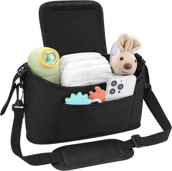 Accmor Universal Stroller Organizer, Stroller Bag Caddy Organizer, Stroller Organizer Accessories for Uppababy, Baby Jogger, Nuna, Doona, Britax Strollers