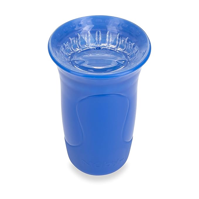 Nuby 3-Piece No-Spill Sippy Cup with 360 Smart Edge Silicone Rim - (3-Pack) 10 oz - Multicolor