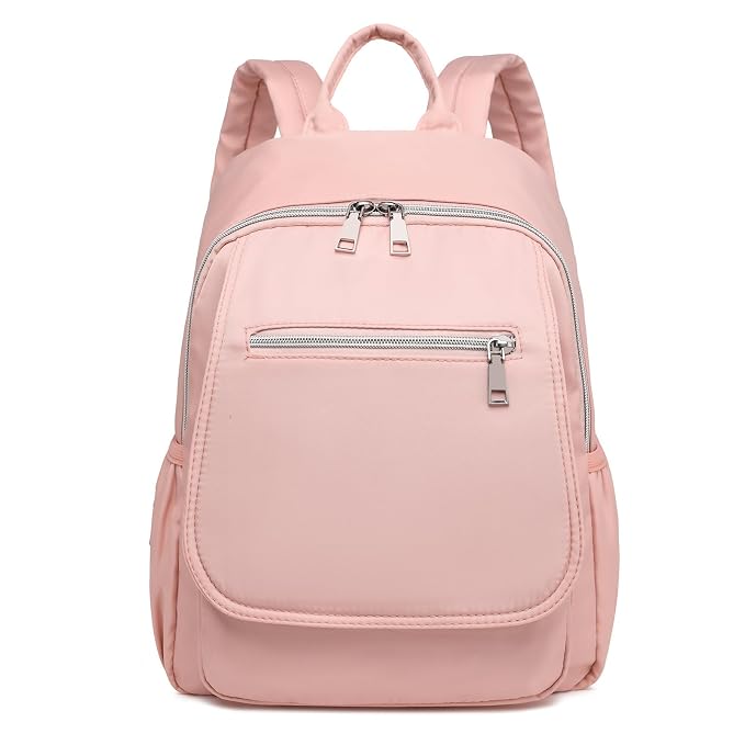 Small Diaper Bag Backpack, Mini Diaper Bag Purse with 10 Pockets, Travel Baby Bag for Baby Girls, Insulated Pockets, Stroller Straps,pInk