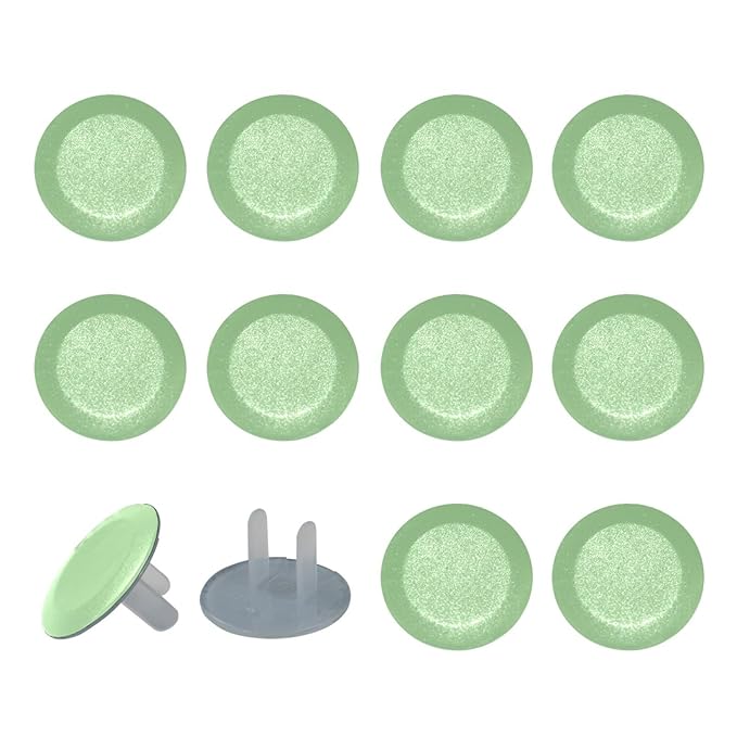 Pure Mint Green Color Outlet Covers Baby Proofing - Plug Covers for Electrical Outlets, Child Proof Socket Covers, Baby Safety Products for Home, Office