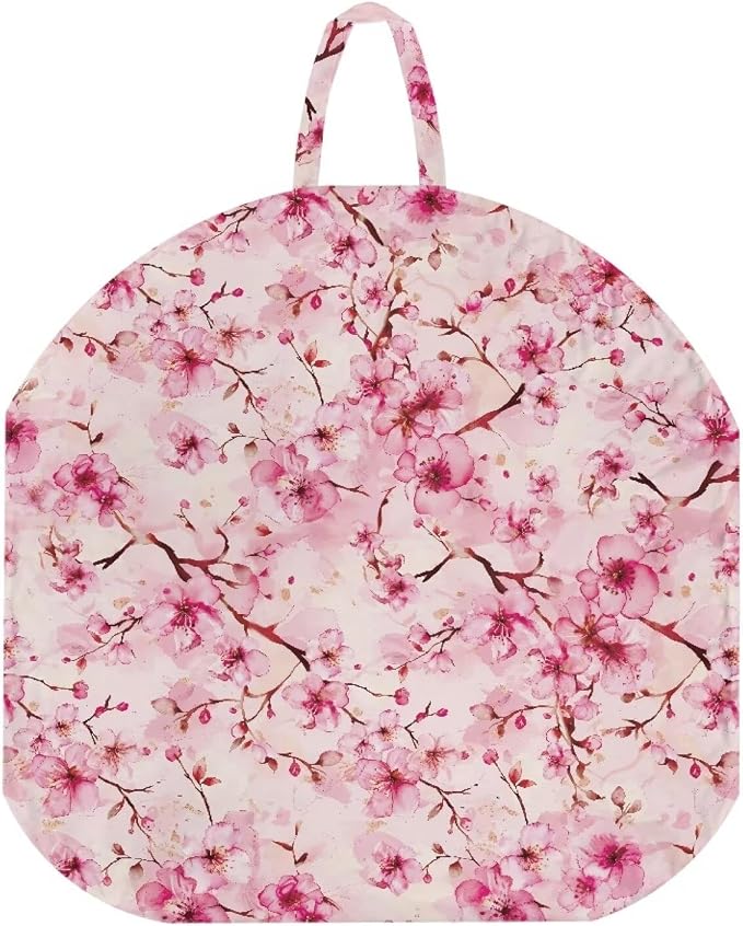 Pink Flower Nursing Pillow Covers for Breastfeeding Pillow Stretchy and Cozy Breastfeeding Pillow Slipcovers for Baby Girls Soft Breastfeeding Pillow Covers Fits for Infant Support