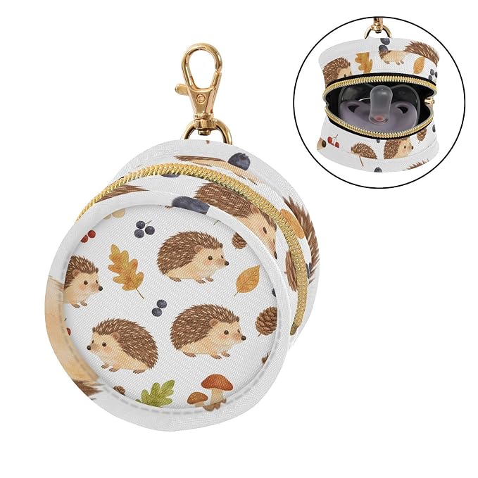 Hedgehog Portable Baby Pacifier Holder Case with Clip for Stroller Diaper Bag Travel A23010537