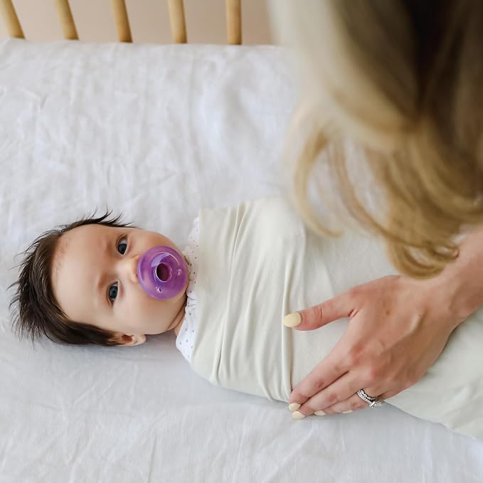 snuggle me Swaddle | Organic Cotton Swaddle Blanket, Soft Stretch, 47 x 47 inches (Sage)