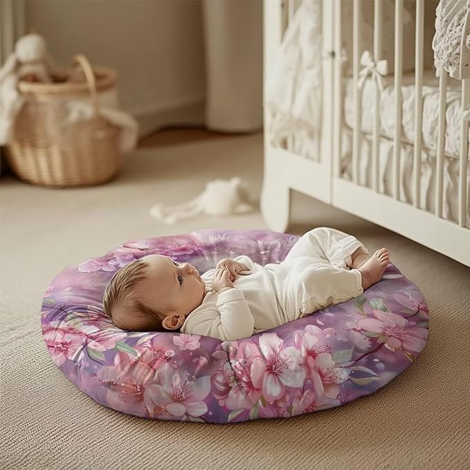 Cherry Blossom Koala Nursing Pillow Covers for Baby Girl Nursing Pillow Slipcovers for Breastfeeding Moms, Soft and Stretchy Safely Breastfeeding Pillow Cover for Infant Pillow Not Included