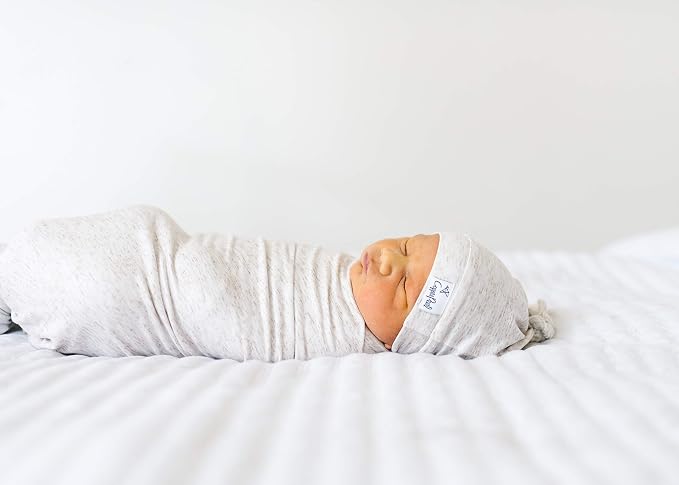 Copper Pearl Swaddle Blankets for Newborns | Soft Stretchy Receiving Blankets for Boys and Girls | Large 46 x 46 Inch Baby Blankets | Lightweight and Breathable Swaddles | Oat