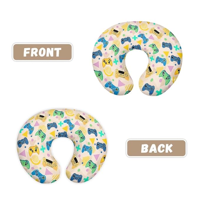Removable Breastfeeding Pillow Cover Suitable for Newborn Breastfeeding Soft and Comfortable Fabric Breathable (Coloured PlayStation Pattern)