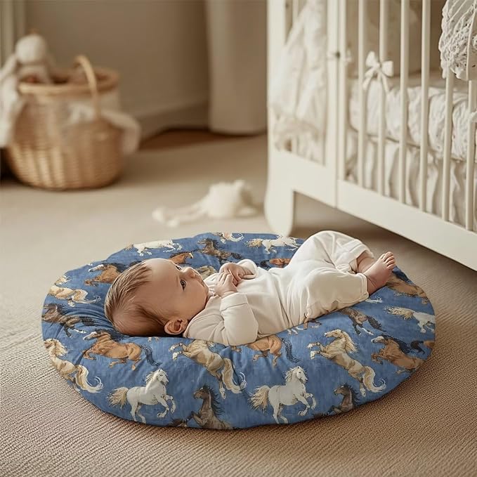 Printed Horse Nursing Pillow Cover for Breastfeeding Pillows Breastfeeding Pillow Slipcovers for Baby Boys & Girls Ultra Soft Infant Nursing Pillowcase for Newborn