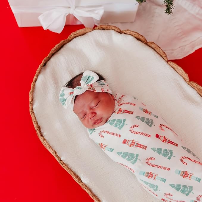 Copper Pearl Swaddle Blankets for Newborns | Soft Stretchy Receiving Blankets for Boys and Girls | Large 46 x 46 Inch Baby Blankets | Lightweight and Breathable Swaddles | Nicholas