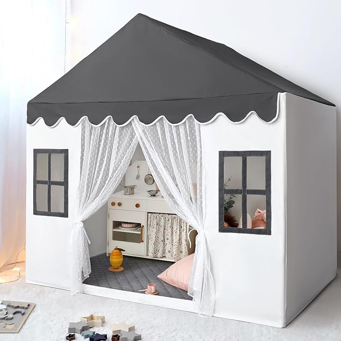 Kids Play Tent with Padded Mat, Kids Tent Playhous Tent, Play Tent for Kids Ages 4-8, Toddlers, Boys Play Tent Play House for Children Tents Toy Birthday Gift