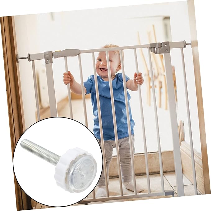 4pcs Baby Gate Threaded Spindle Rods Adjustable Baby Gate Adapter for Stairs Screw Mounted Bolts Compatible