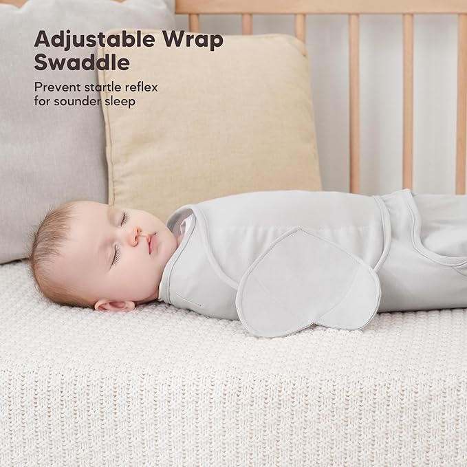 Susurration Swaddle Sleep Sacks 3 Pack 100% Muslin Cotton Swaddle Blanket Small Baby Wrap for 0-3 Months Newborn Sleep Sack Girls,Boys,Infants Essentials,Adjustable Wearable Sleeping Sack (Brown)