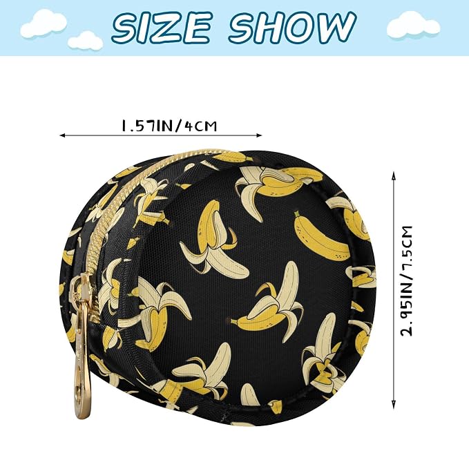 Cartoon Banana Black Print Pacifier Holder Case with Clip Paci Holder Pacifier Storage Case Container Portable for Diaper Bag Newborn Girl Boy Essentials