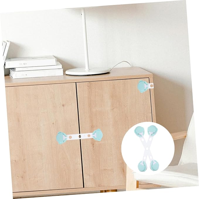 3pcs Boy Girl Safety Cabinet Locks Durable Soft Easy Install Proofing Furniture Locks for Cabinets Fridge Green Prevents Access to Harmful Items