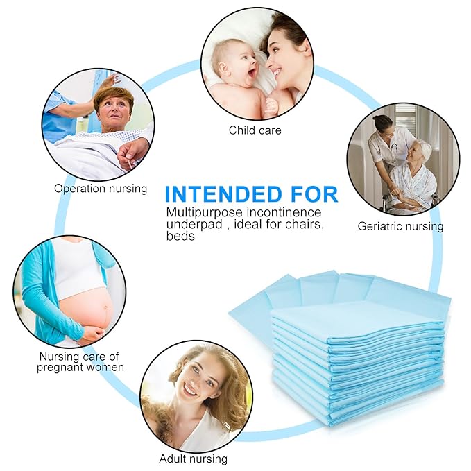 Zdolmy Baby Disposable Changing Pad, 20Pack Soft Waterproof Mat, Portable Diaper Changing Table & Mat, Leak-Proof Breathable Underpads Mattress Play Pad Sheet Protector(13'' 18'')