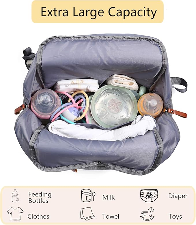 Frank Mully Diaper Bag Backpack Large Multifunction Travel Baby Bag for Mom Dad Pink1