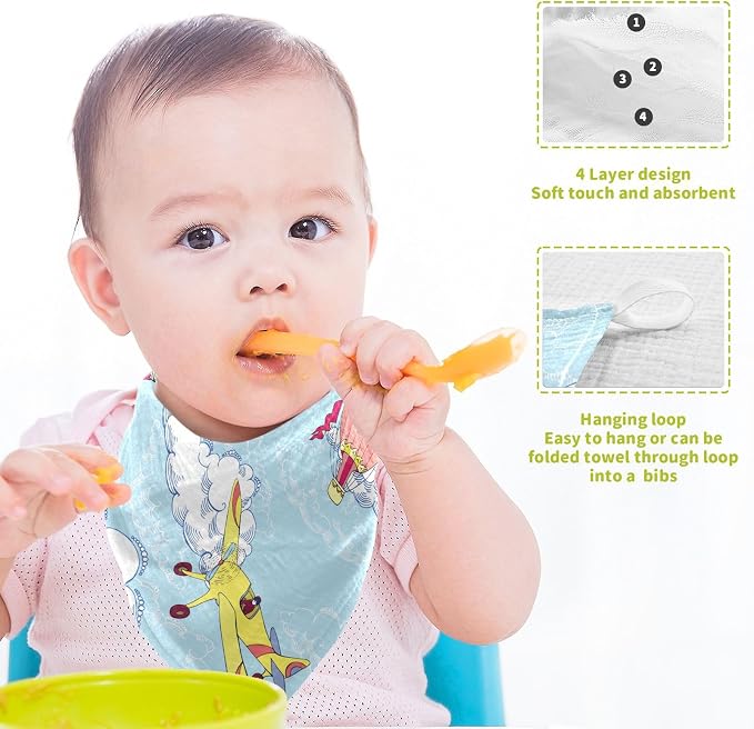 vvfelixl Hot Air Balloons Airplanes Baby Burp Cloths Baby Muslin Washcloths for Boys Girls Cotton Baby Face Towel for Newborn Infants Soft and Absorbent 11.8 X 11.8 in, 5 Pack