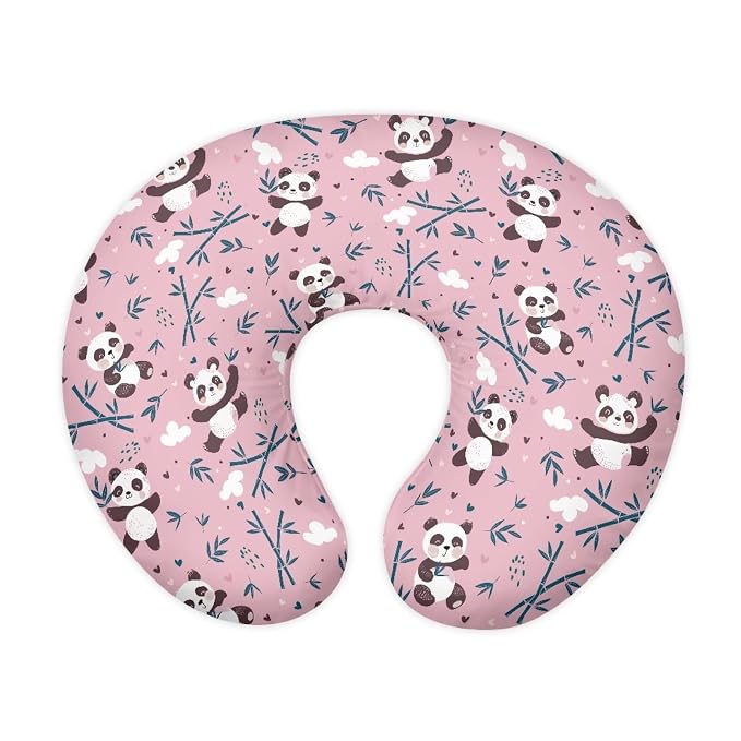 Panda Nursing Support Pillowcase for Boys Girls, Skin-Friendly Soft Fabric Nursing Pillow Cover for Bottle and Breastfeeding