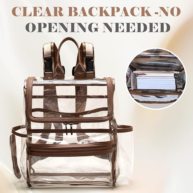 MOMINSIDE Diaper Bag Backpack Small Diaper Bag,Mini Diaper Bag, Clear Bag for Stadium Events Small Clear Bag 12x6x12 for Girls Boys Moms Dads Adult Concert Sports Bag