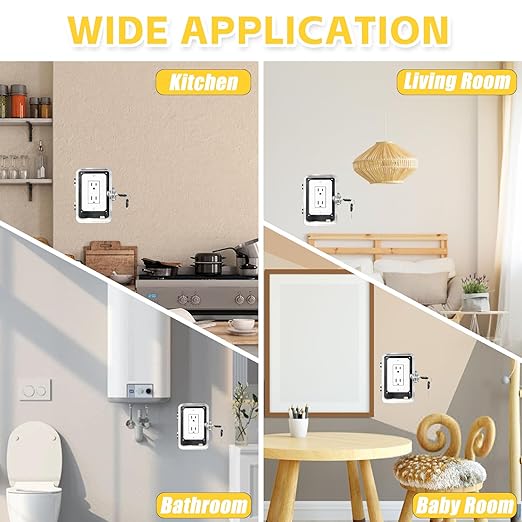 Socket Lock, Child Proof, ABS Bite Resistant Safety Box, Tool-Free Installation Outlet Cover, for Household Baby & Pet Proofing Wall Sockets, 6.69in*4.41in*2.95in (1 PC)