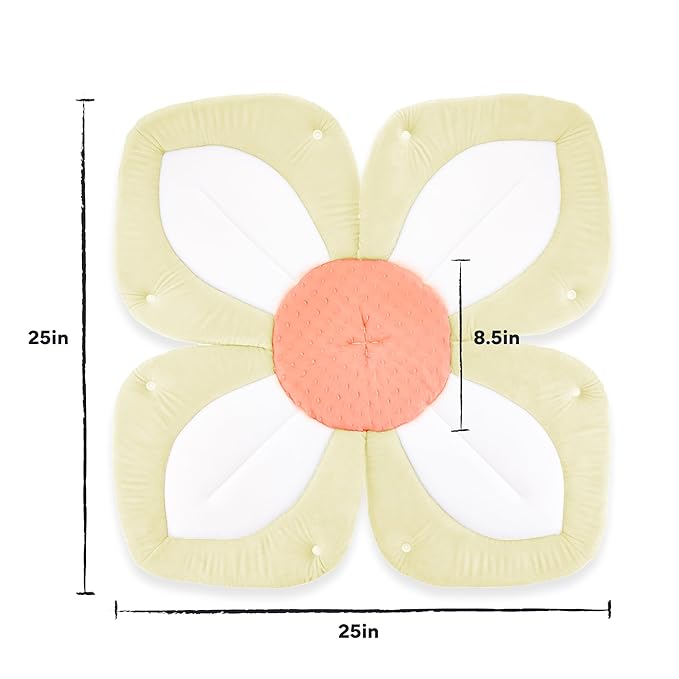 Blooming Baby ColorBloom Baby Bath Seat for Sink - Temperature-Sensing Color-Changing Fabric, Plush Lotus Bath Cushion, Fits Most Sinks, Machine Washable, Newborn Bath Support (0?? Months)