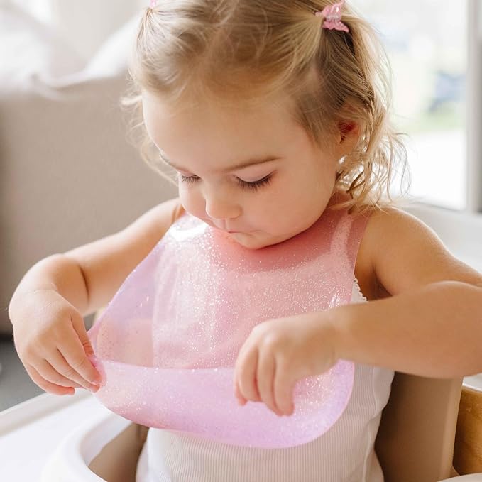 Magnetic Silicone Baby Bib ??Waterproof, Dishwasher Safe, BPA Free Food-Grade, Feeding Bib for Infants and Toddlers