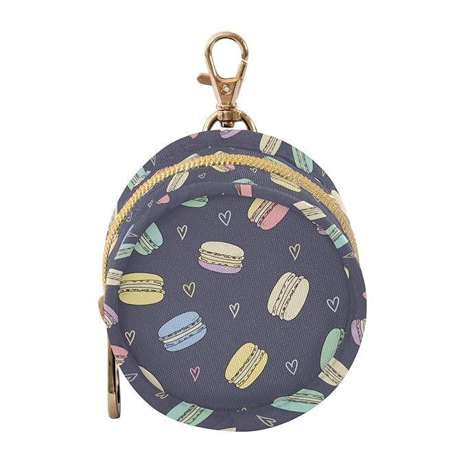 Hearts Macaron Black Pacifier Holder Case Newborn Pacifier Storage Pouch for Boys Girls Easy Attach to Diaper Bag Portable Baby Essentials Container