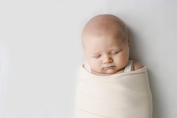 snuggle me Swaddle | Organic Cotton Swaddle Blanket, Soft Stretch, 47 x 47 inches | Natural
