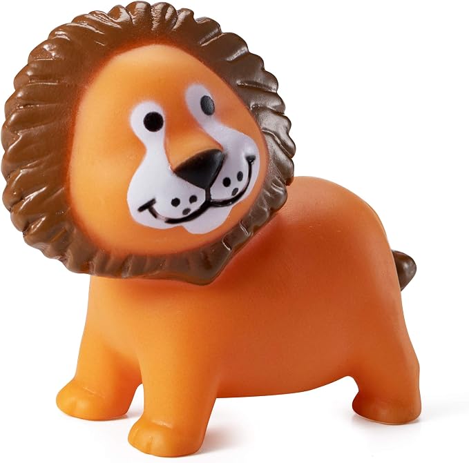 Mini Zoo Animals Bath Toys - (Pack of 12) Vinyl Rubber Jungle Safari Animal Figures, Squeezable Bath Tub Toys for Kids, Baby Shower, Birthday Party Supplies, Favors, Cake Decor, Table Decorations