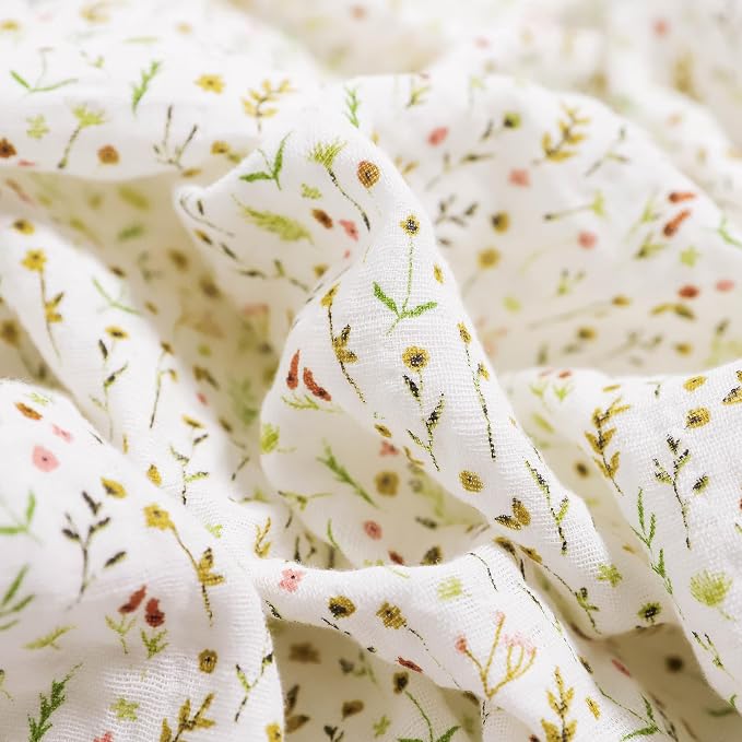Little Unicorn Muslin Swaddle Blanket for Newborns & Infants | Soft & Breathable Fabric | Baby Blanket for Swaddling, Nursing, Shower Gifts (Floral Field)