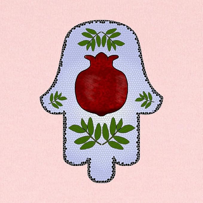CafePress Hamsa Pomegranate Blue Baby Blanket, Super Soft Newborn Swaddle