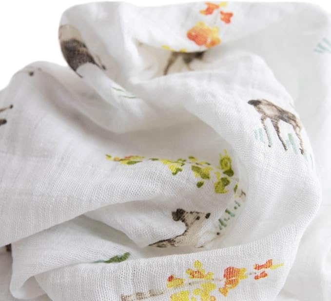 Little Unicorn Premium Cotton Swaddle Baby Blanket | Breathable Fabric | for swaddling, Play, Nursing & More (Oh Deer)