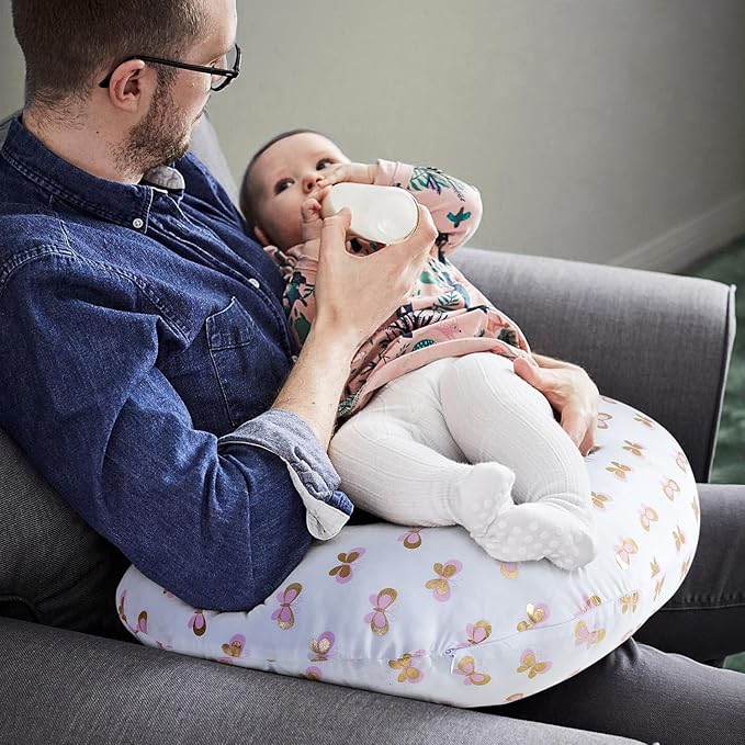 Little Grape Land Nursing Pillow, Breastfeeding Pillows for Mom with Removable Cover and Breathable Filling, Feeding Support Pillow for 0-16 Months, Multifunctional Support Cushion, Butterfly