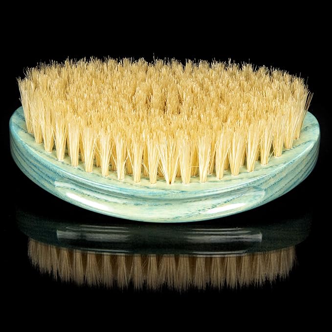 Torino Pro Soft Palm Wave Brush By Brush King #1970 - Curved Wavy Design for Laying Down 360 Waves, No Handle