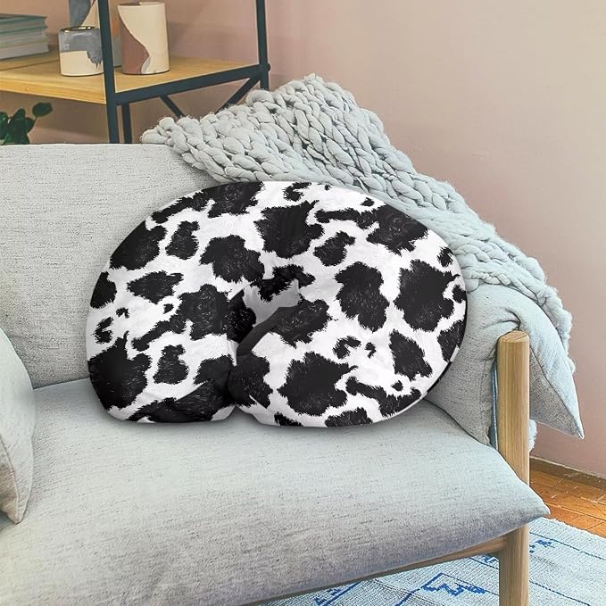 Cow Hide Print Ultra Soft Breathable Baby Nursing Pillowcase with Hidden Zipper Boy & Girl Machine Washable Nursing Pillow Support Cover for Bottle and Breastfeeding