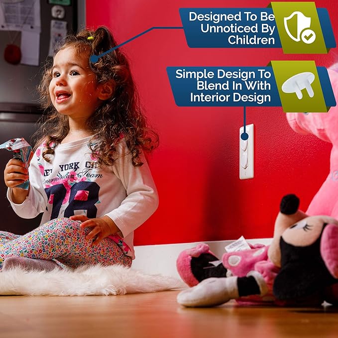 Outlet Covers Baby Proofing (50 Pack) Safe & Secure Electric Plug Protectors | Sturdy Childproof Socket Covers for Home & Office | Easy Installation | Protect Toddlers & Babies | White