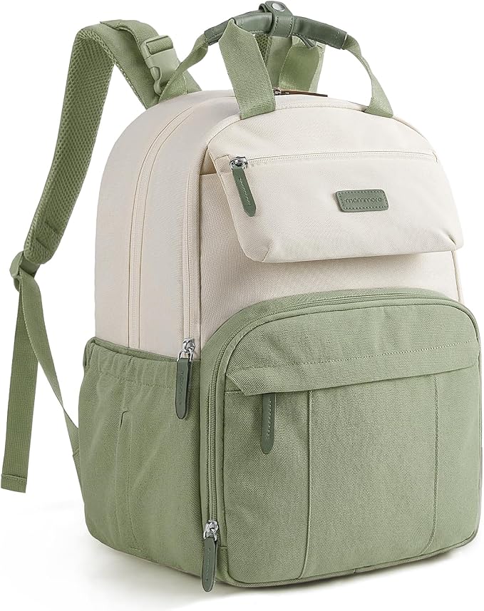 mommore Diaper Bag Backpack, Multi-pocket Large Diaper Bag Travel Essentials for Mom Dad, Quick Access Baby Bag with Insulated Pockets, Changing Pad, Stroller Straps