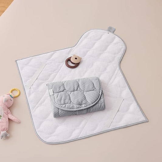 UTEX Baby Portable Changing Pad, Waterproof & Wipeable Diaper Changing Mat with Carrying Bag, Foldable Changing Mat for Travel, Newborn Shower Gifts