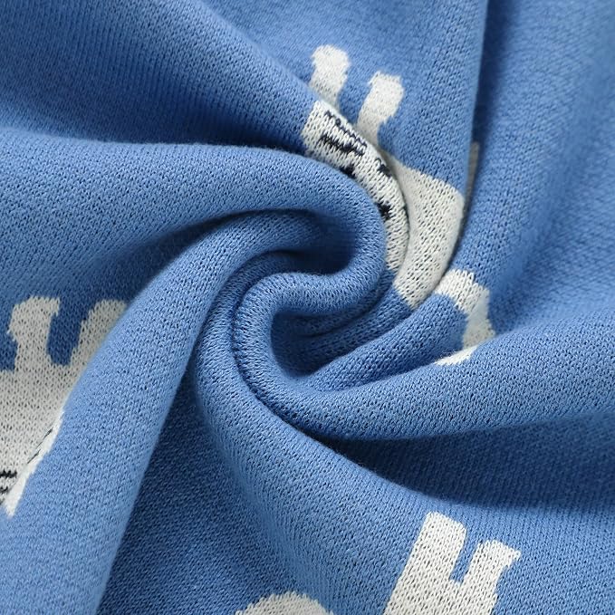Hadetoto Baby Blankets for Boys and Girls, Newborn Knitted Cotton Swaddle Blankets Neutral Crochet Receiving Blanket, Baby Essentials, Registry & Gift, 40 x 30 inches